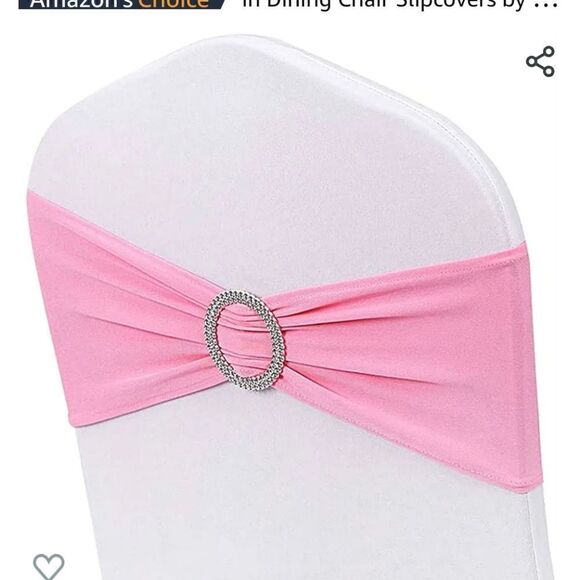 Patel pink spandex chairs sashes 40 Bands with Buckle Slider New - Picture 5 of 5